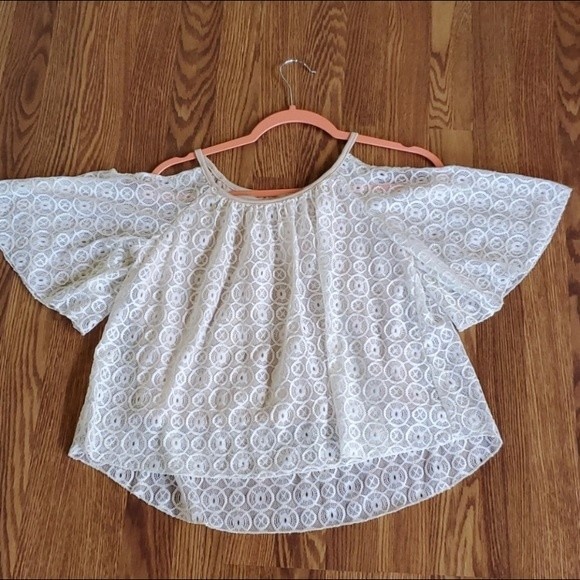 Cold Shoulder Lace Blouse - Picture 1 of 4